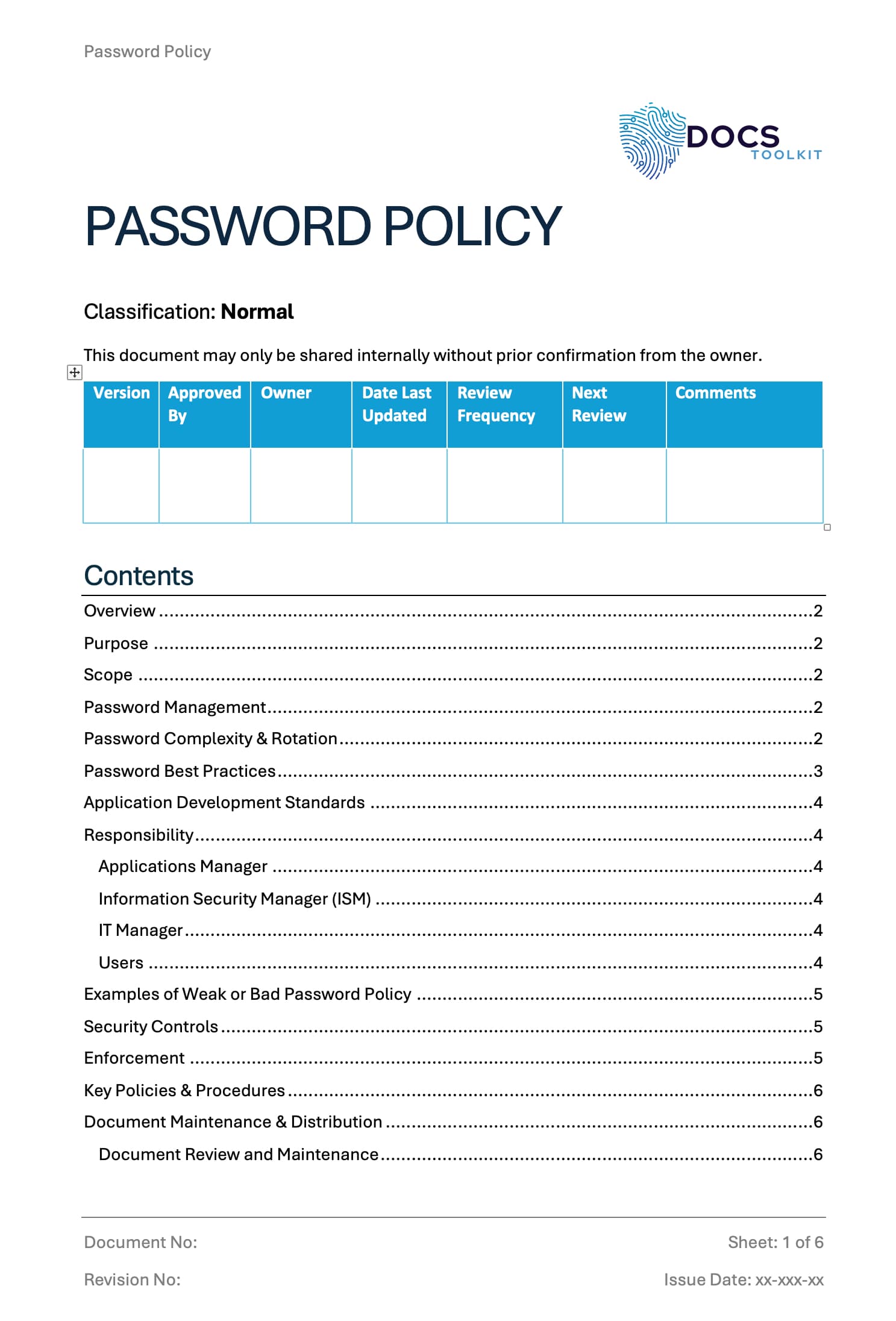 ISO 27001 - Password Policy