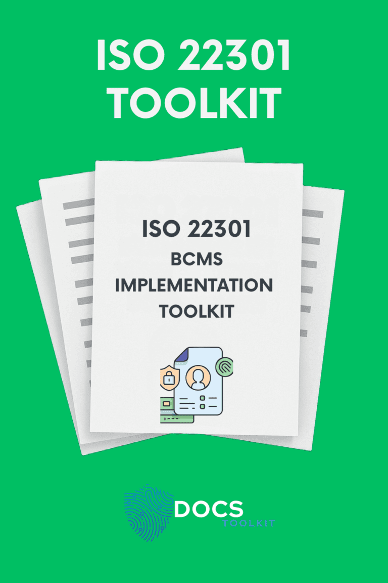 ISO 22301 Documentation Toolkit | Manual, Procedures, Forms, Audit Checklists