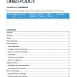 ISO 45001 OHSMS Policy