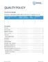 ISO 9001 - Quality Policy